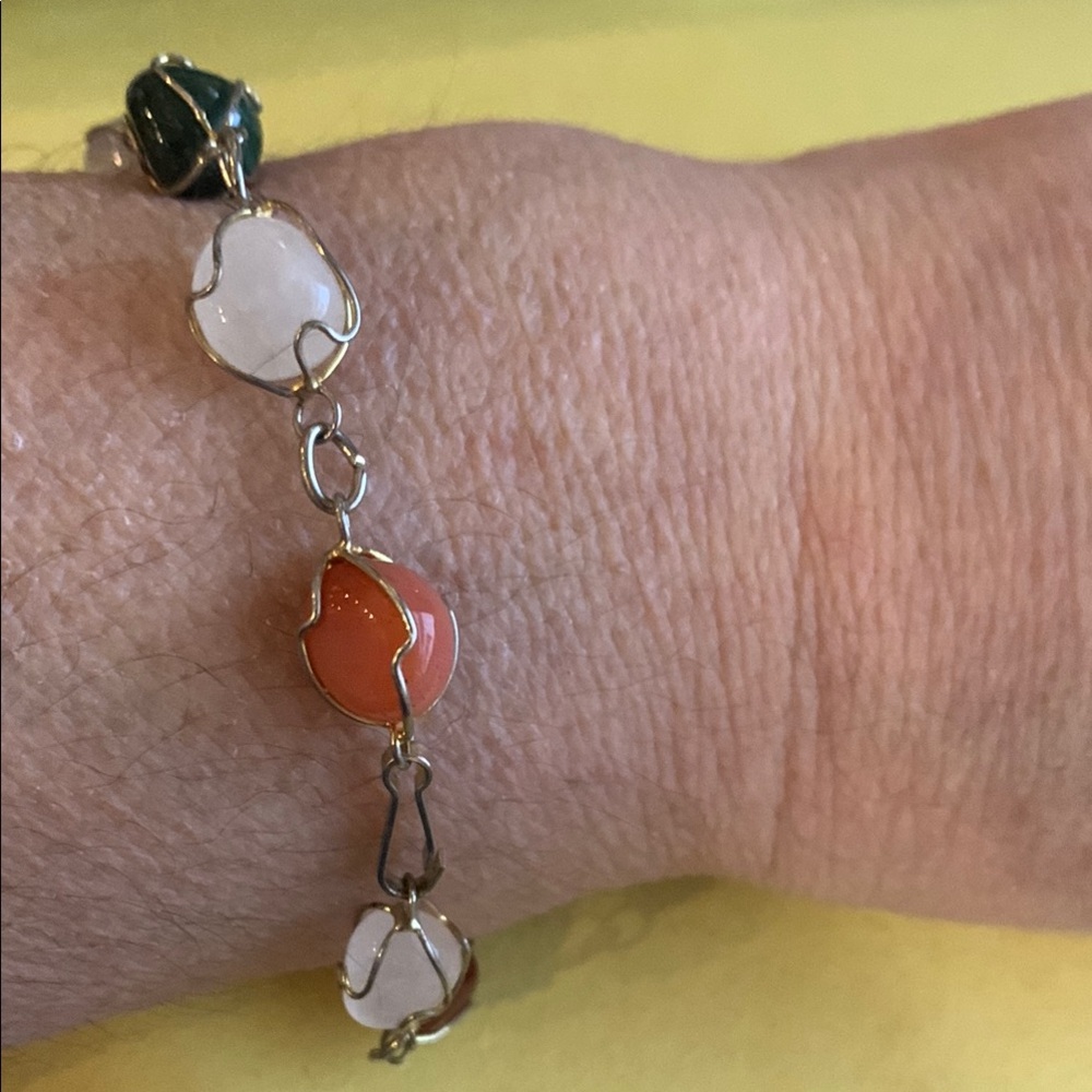 Elegant Multi-Color Stone Bracelet